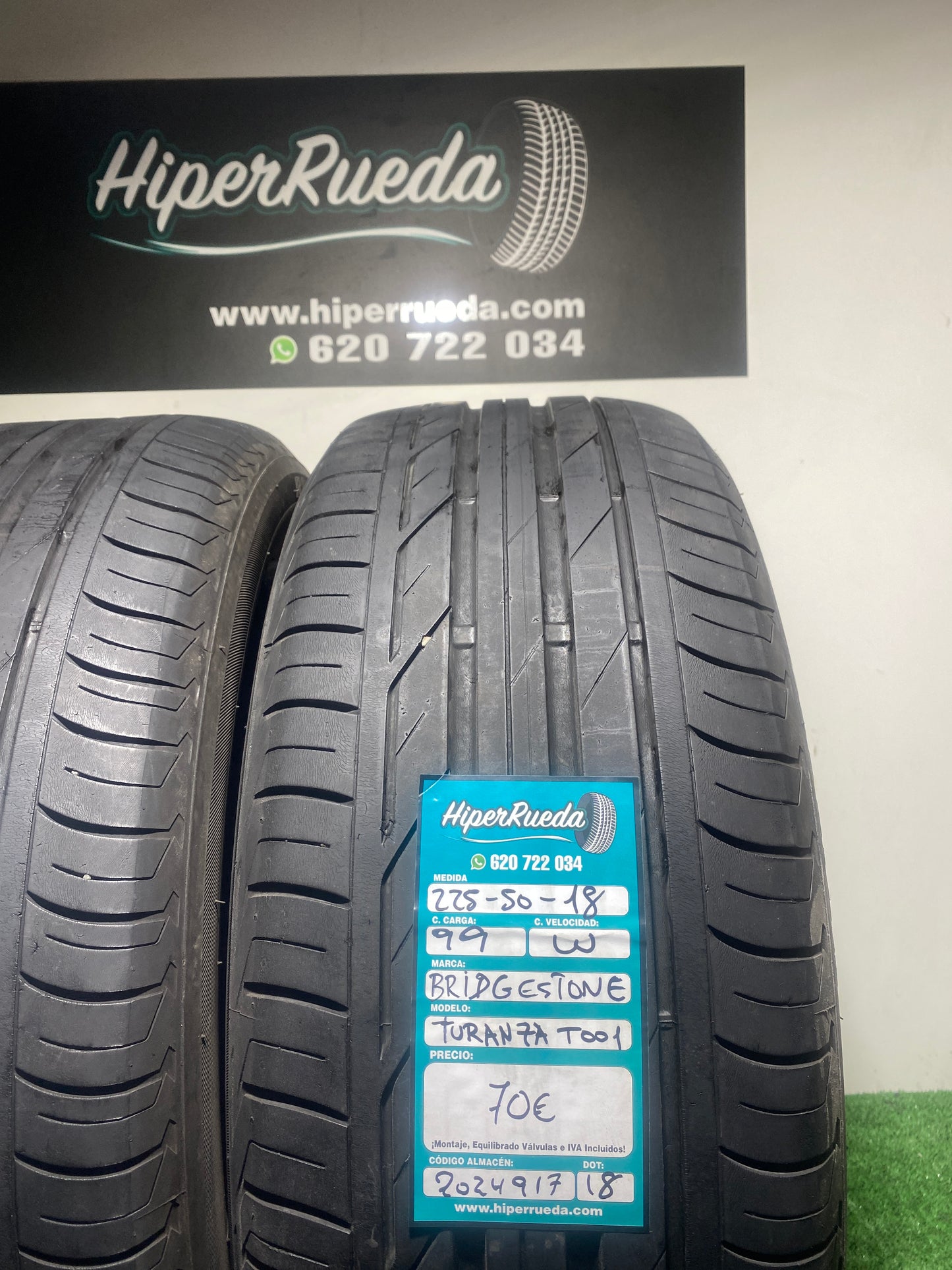 225 50 18 99W BRIDGESTONE TURANZA T001