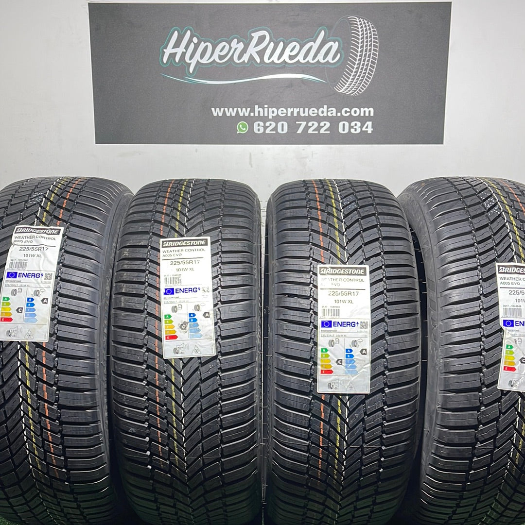 225 55 17 101W XL BRIDGESTONE WEATHER CONTROL A005 EVO /PRECIO UNIDAD, ENVÍO GRATIS.