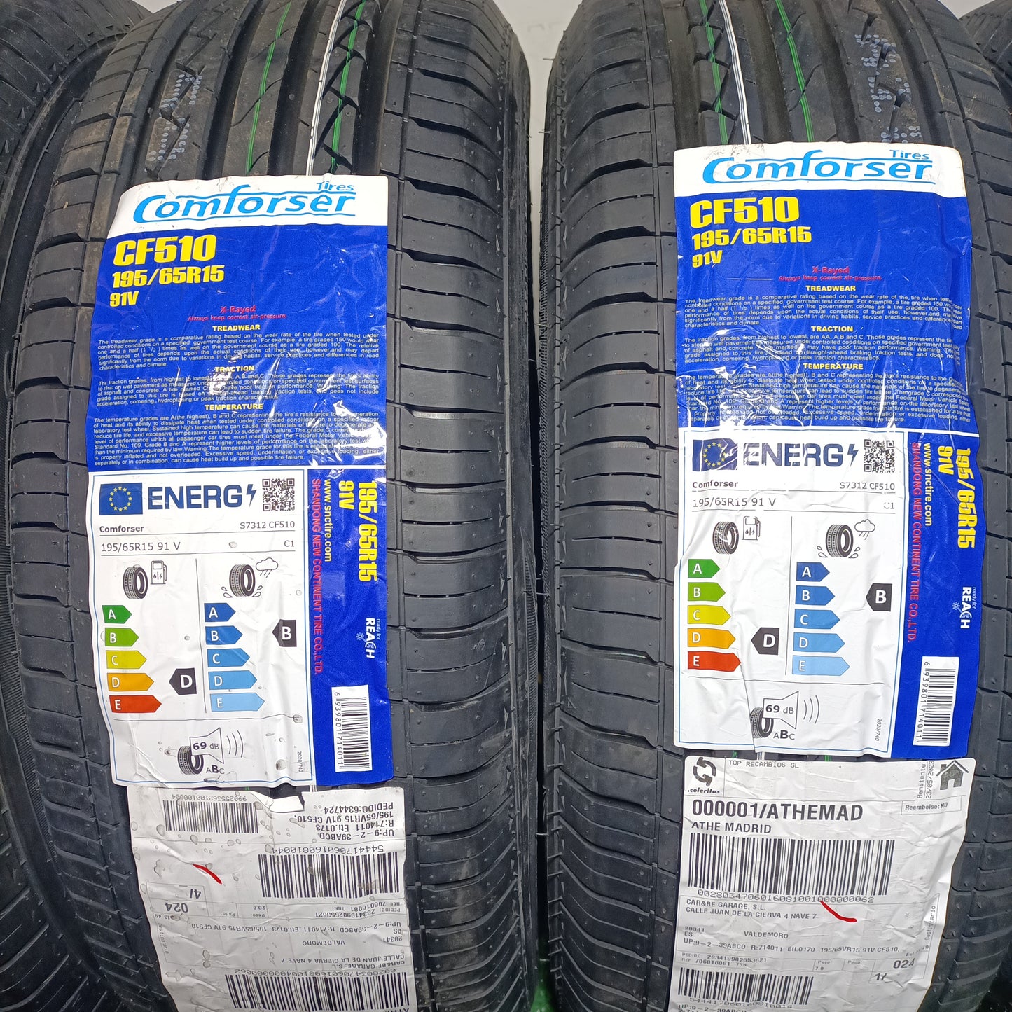195 65 15 91V COMFORSER TIRES CF510 CON PROTECCIÓN DE LLANTA /PRECIO UNIDAD, ENVÍO GRATIS.