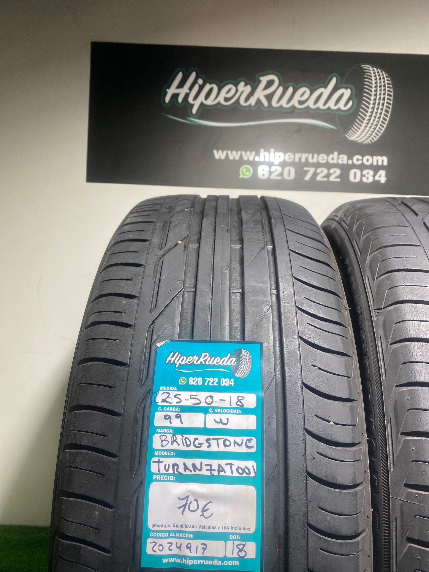 225 50 18 99W BRIDGESTONE TURANZA T001