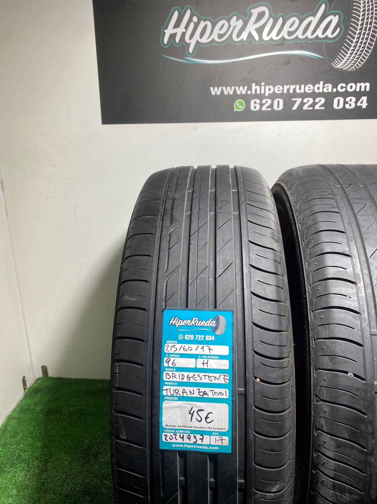 215 60 17 96H BRIDGESTONE TURANZA T001