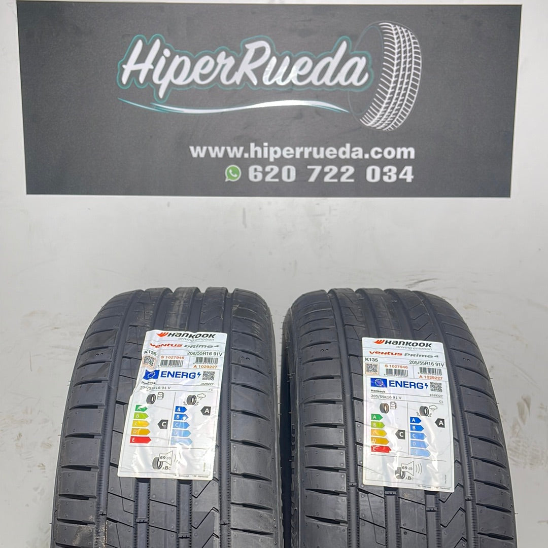 205 55 16 91V HANKOOK VENTUS PRIME4 /PRECIO UNIDAD, ENVÍO GRATIS.