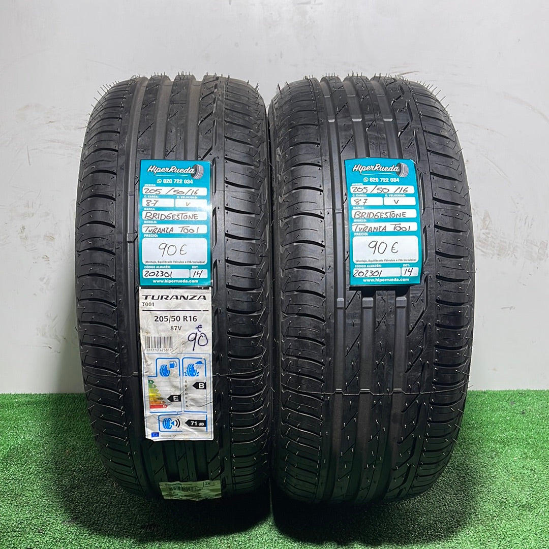 205 50 16 87V BRIDGESTONE TURANZA T001