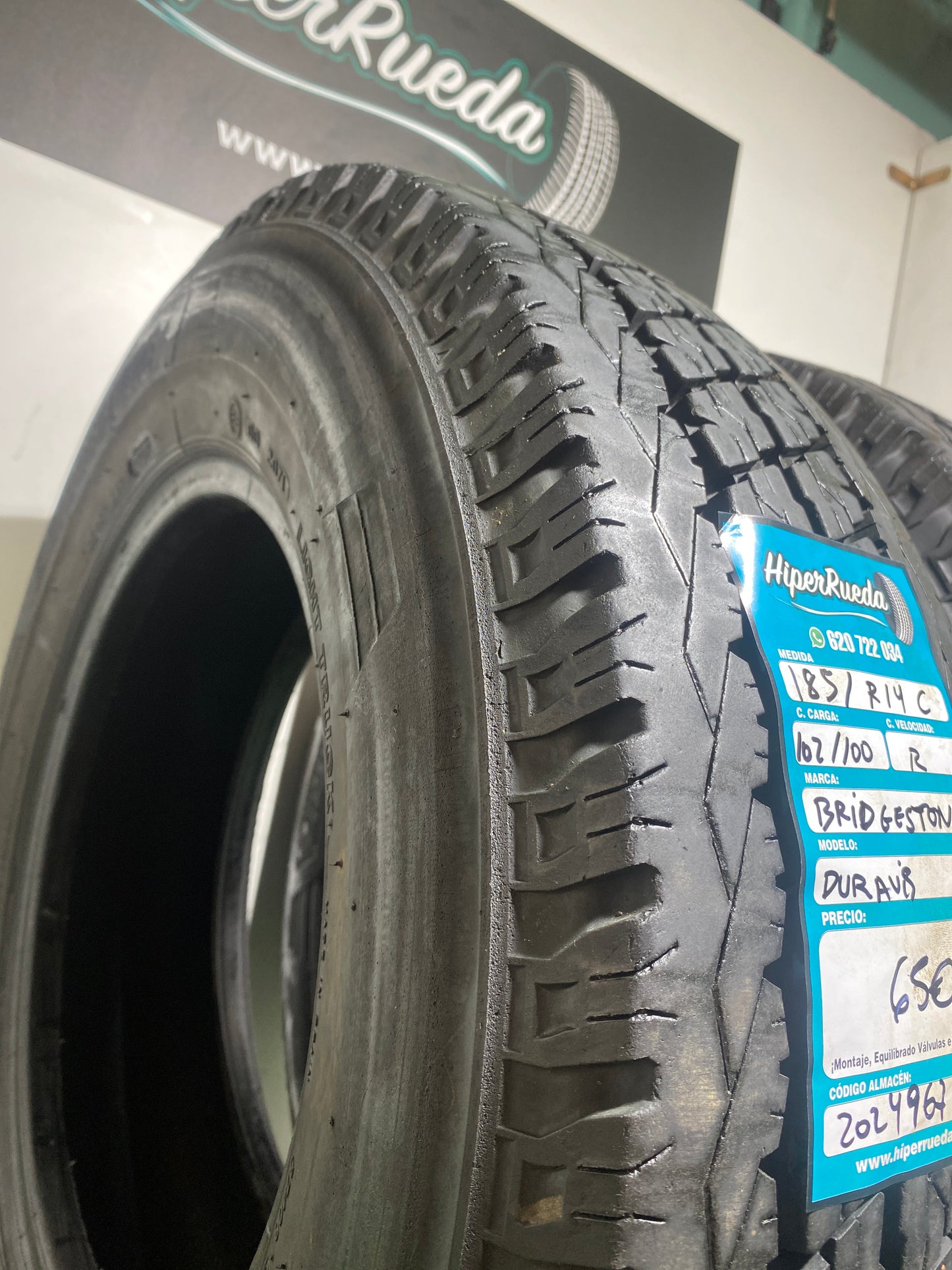 185 R14C 102/100R BRIDGESTONE DURAVIS