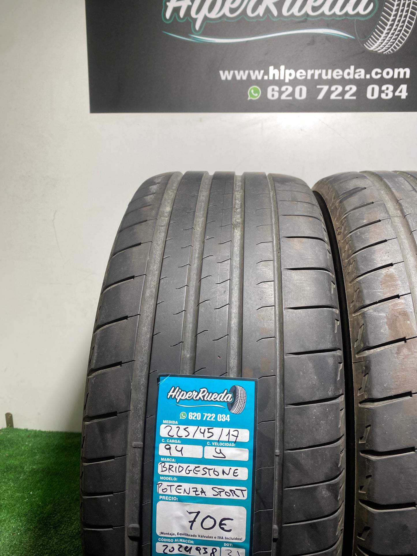 225 45 17 94Y BRIDGESTONE POTENZA SPORT