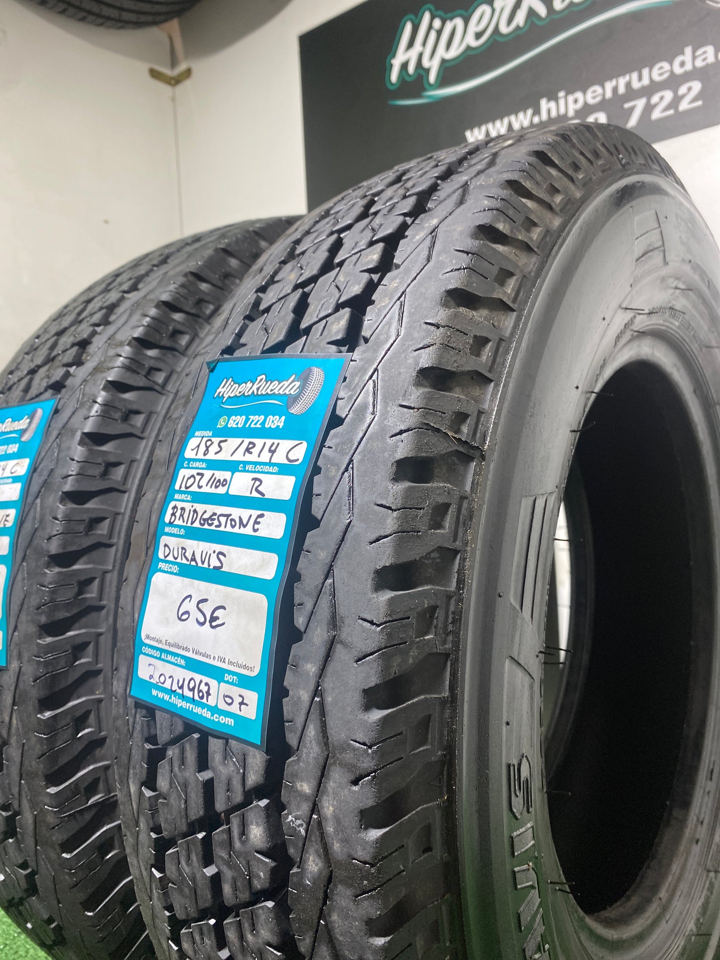 185 R14C 102/100R BRIDGESTONE DURAVIS