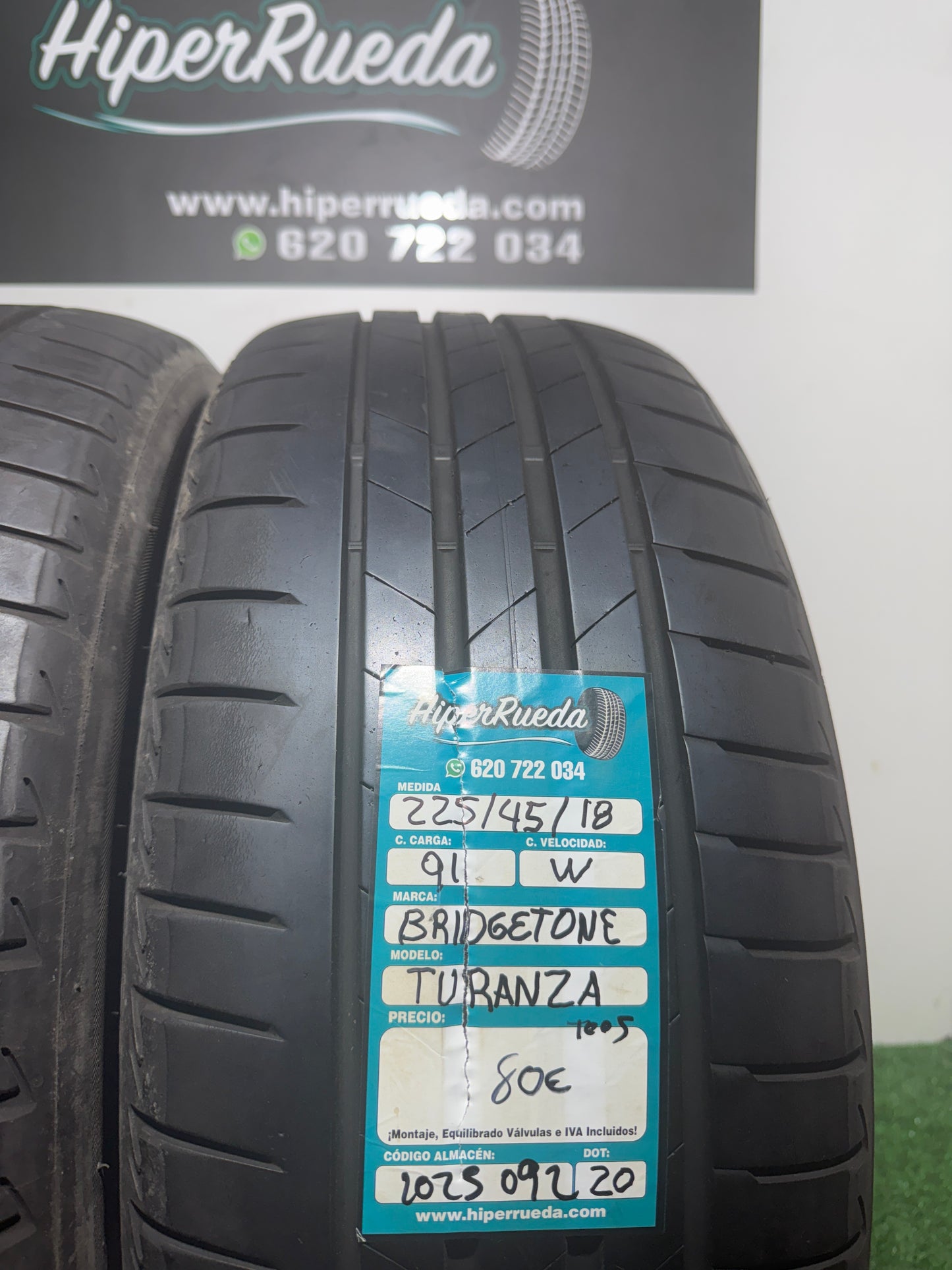 225 45 18 91W BRIDGESTONE TURANZA T005