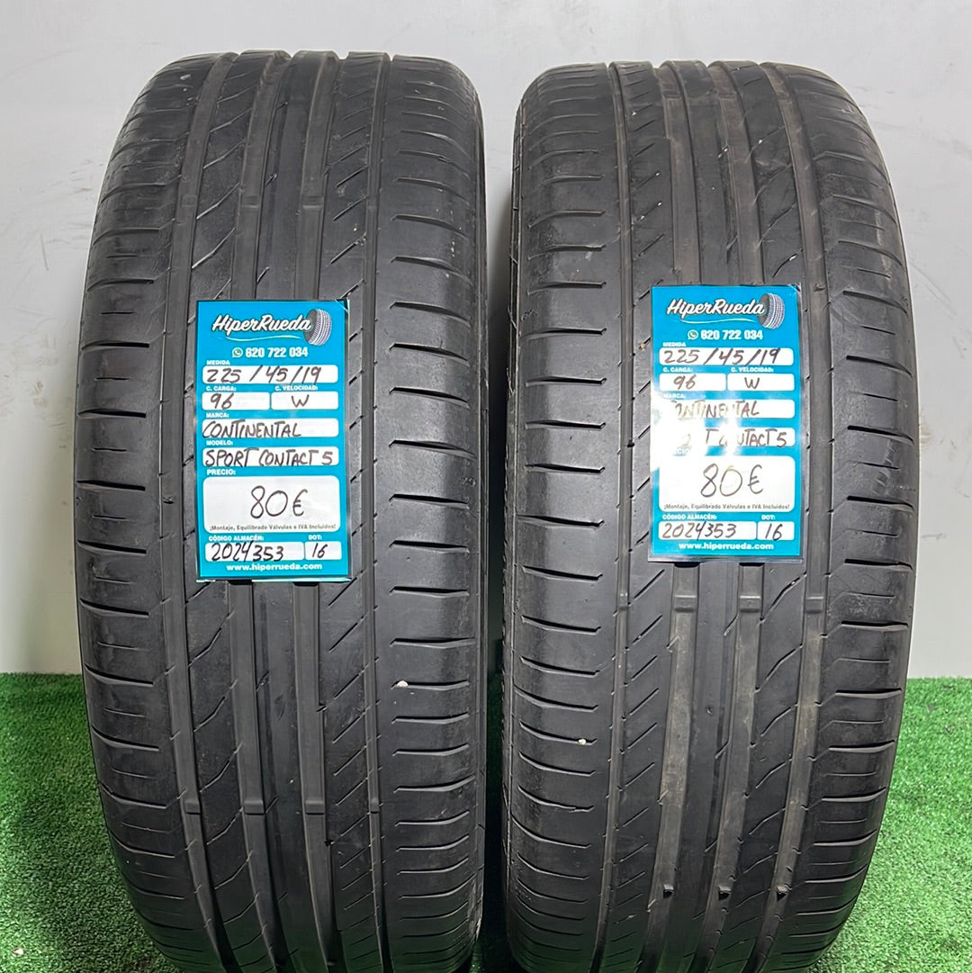 225 45 19 96W CONTINENTAL SPORT CONTACT 5