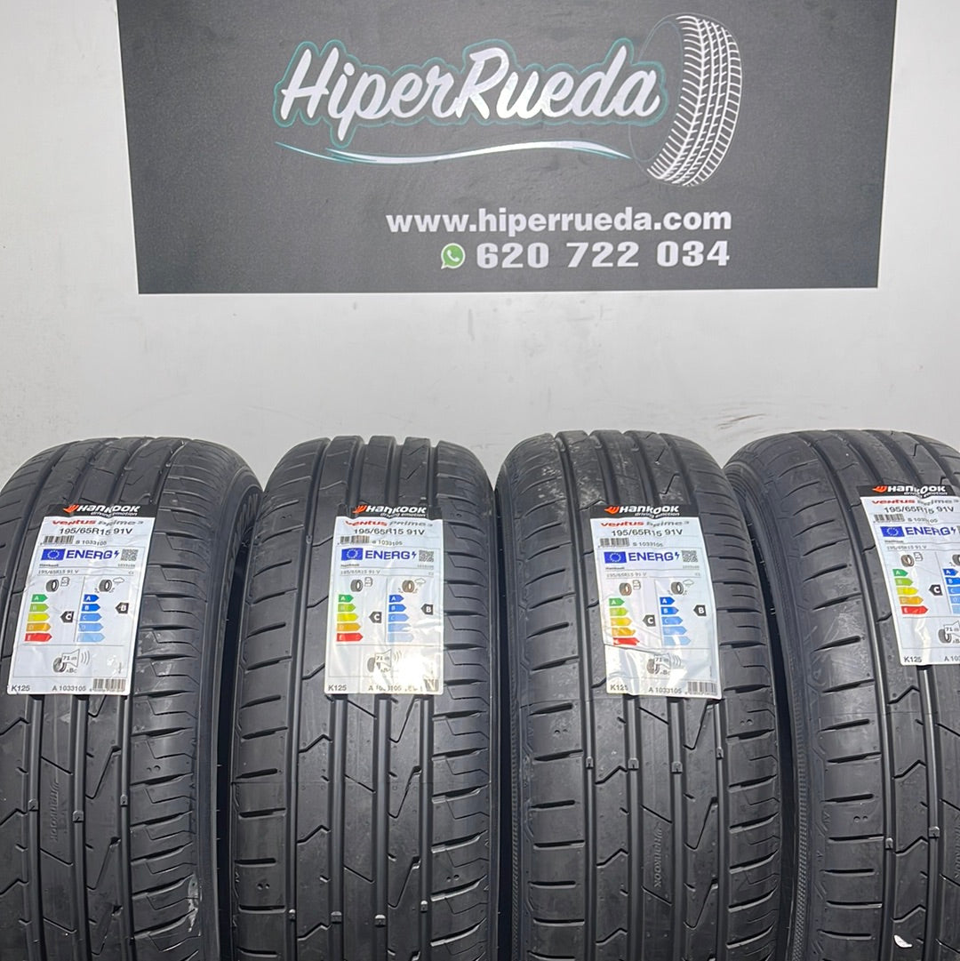 195 65 15 91V HANKOOK VENTUS PRIME 3 /PRECIO UNIDAD, ENVÍO GRATIS.