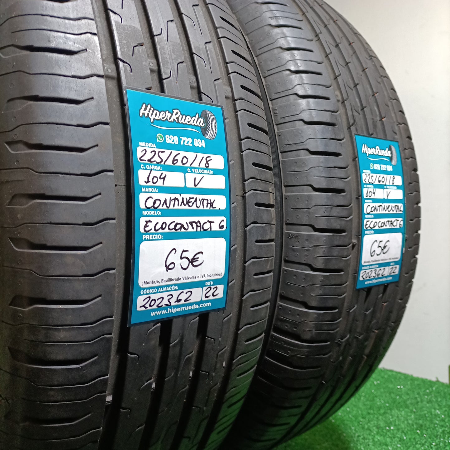 225 60 18 104V CONTINENTAL ECO CONTACT 6