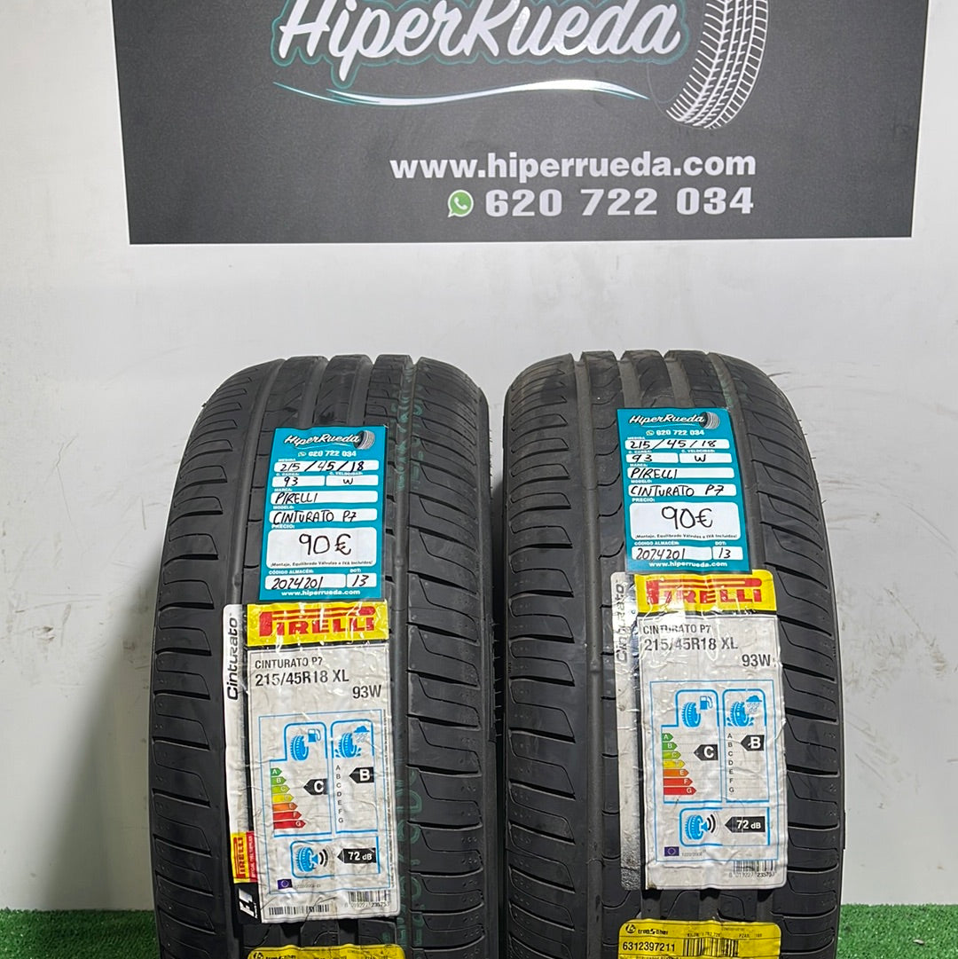 215 45 18 93W PIRELLI CINTURATO P7