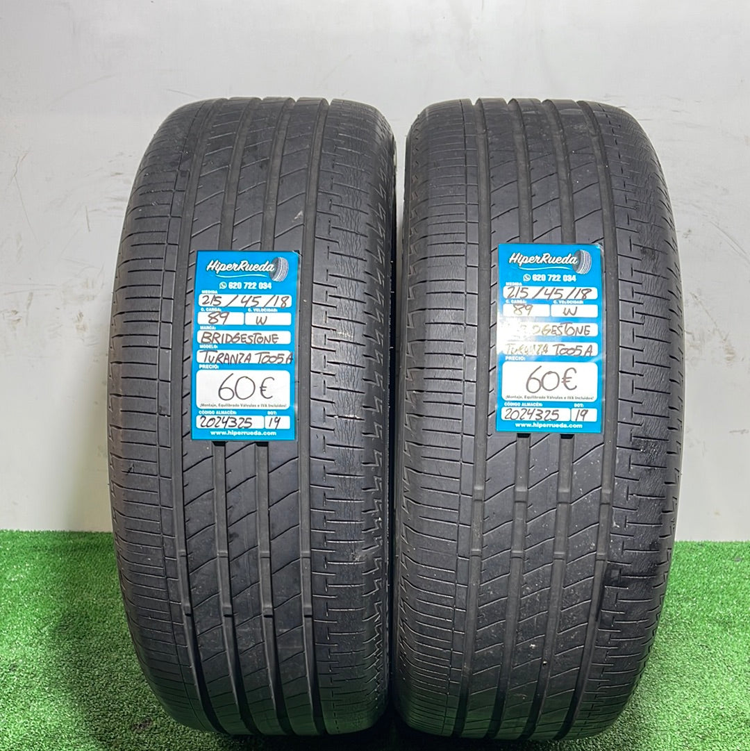 215 45 18 89W BRIDGESTONE TURANZA T005A