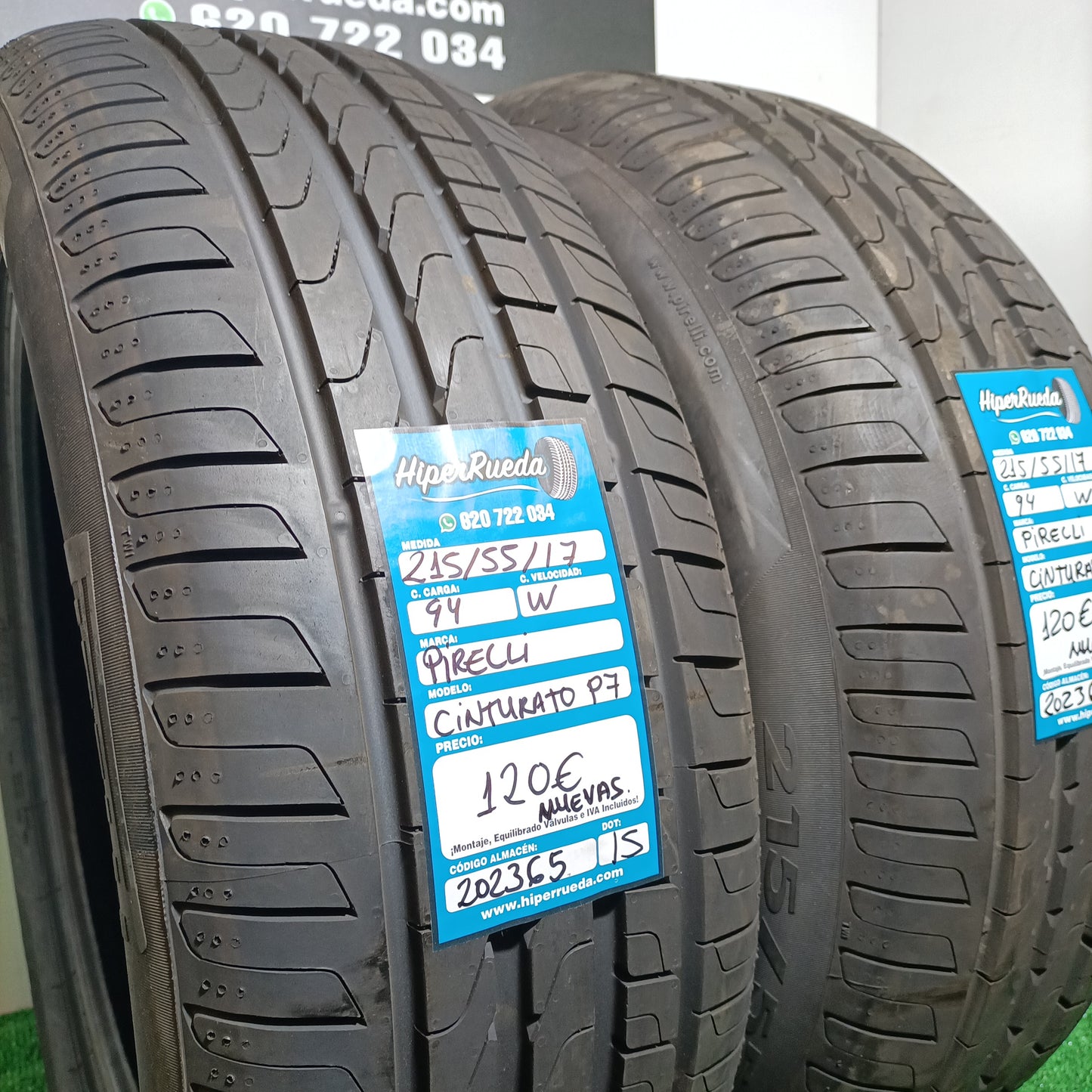 215 55 17 94W PIRELLI CINTURATO P7 NUEVO