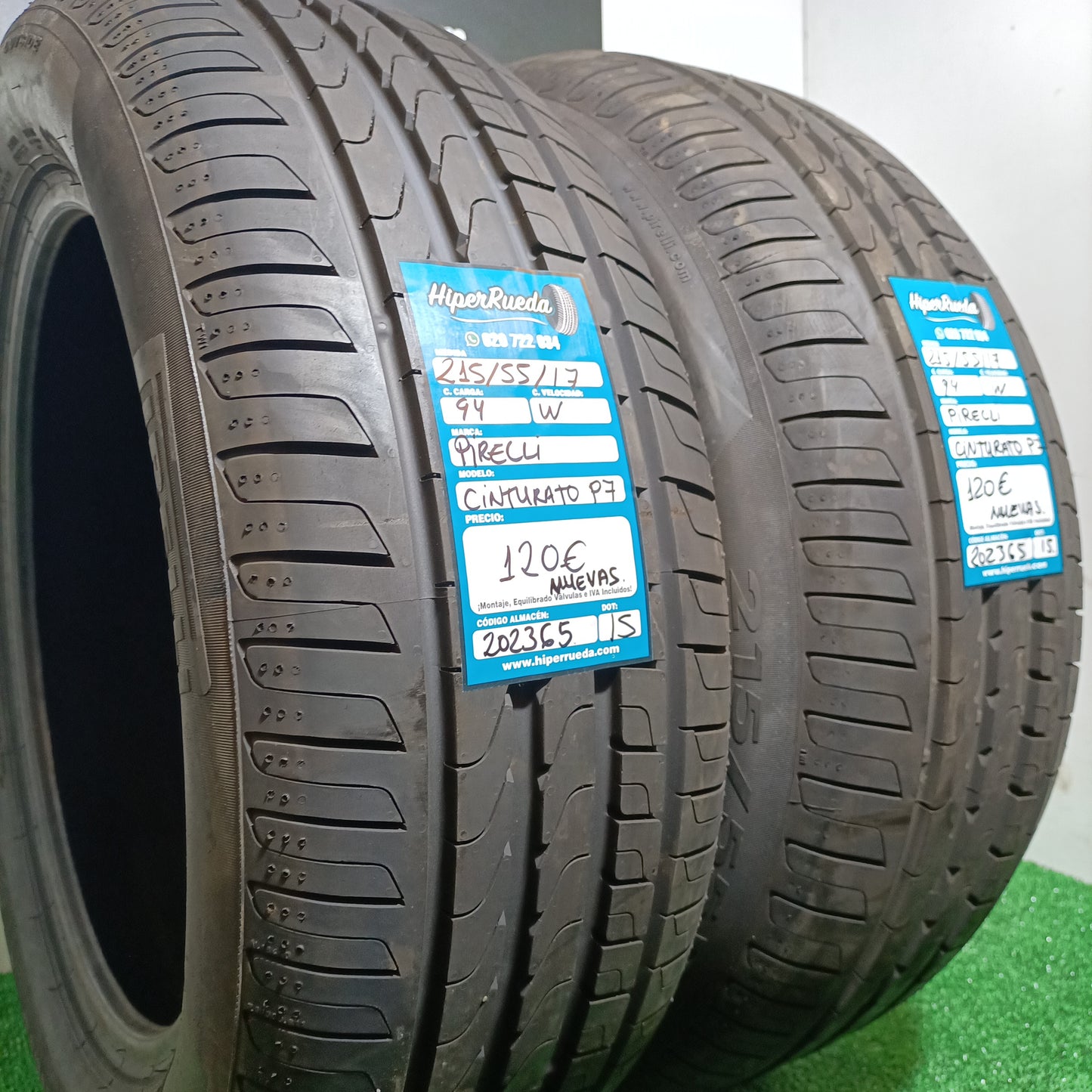 215 55 17 94W PIRELLI CINTURATO P7 NUEVO