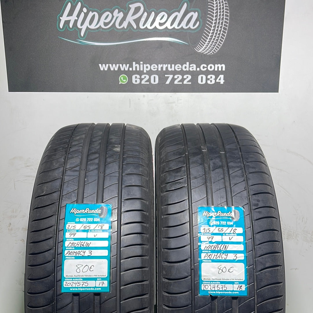 215 55 18 99V MICHELIN PRIMACY 3