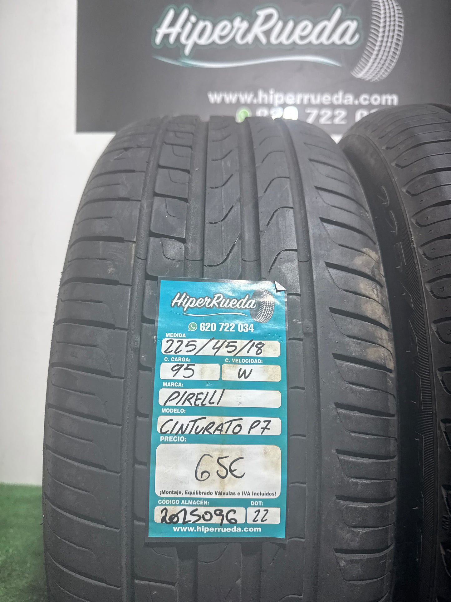 225 45 18 95W PIRELLI CINTURATO P7