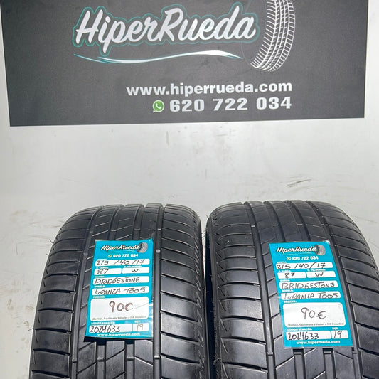 215 40 17 87W BRIDGESTONE TURANZA T005