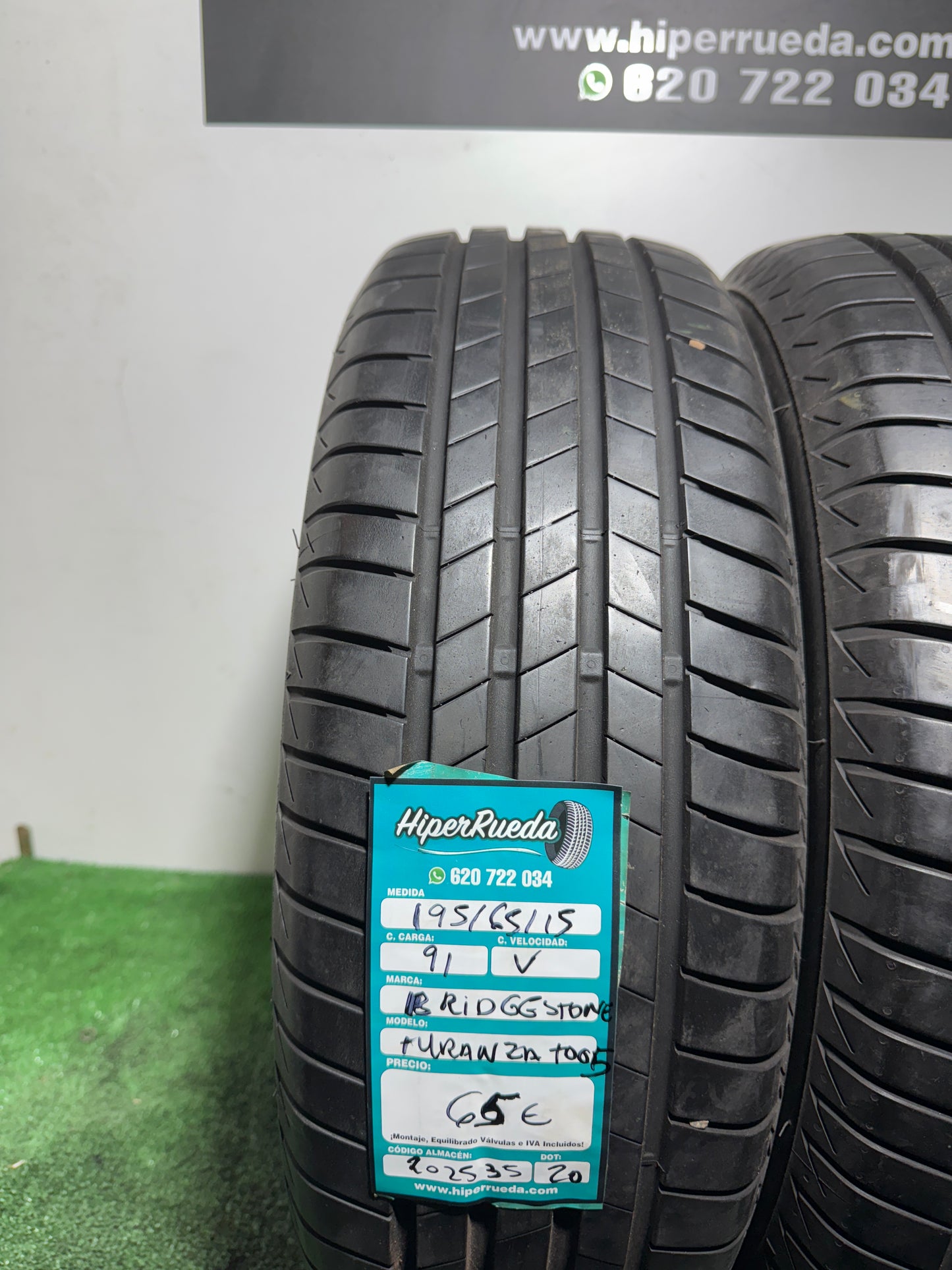 195 65 15 91V BRIDGESTONE TURANZA T005