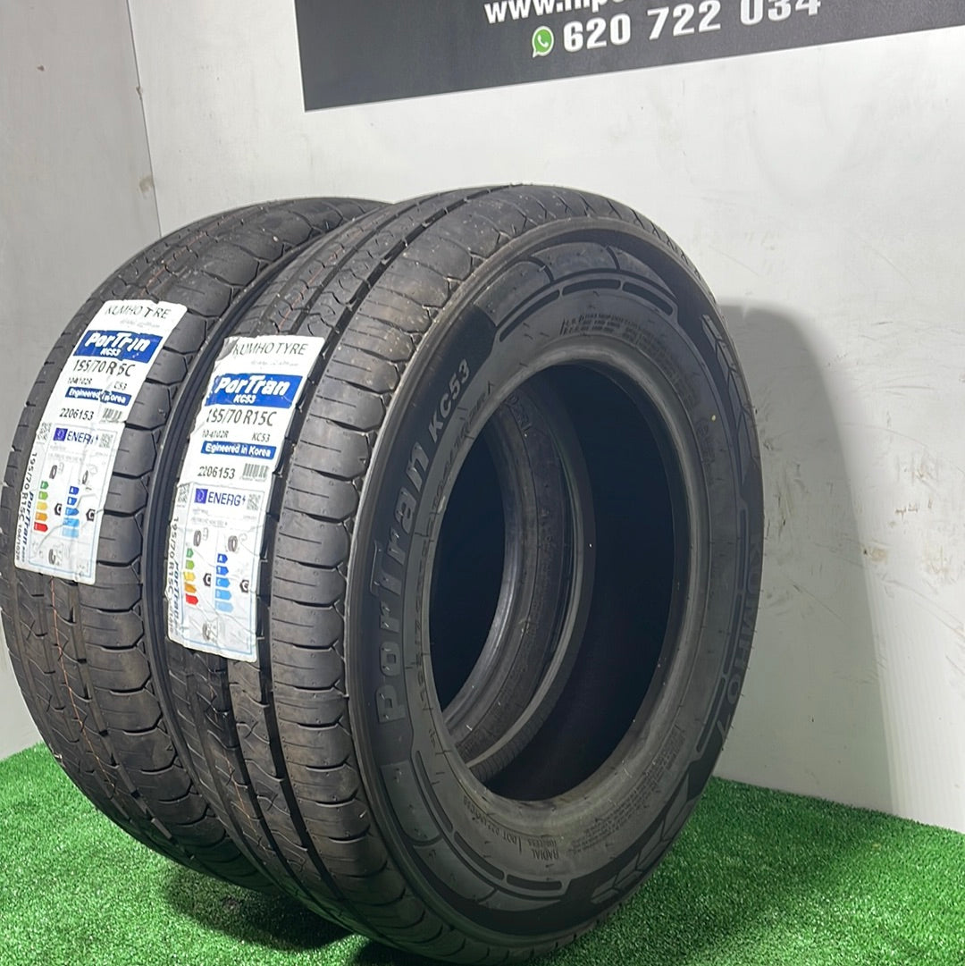 195 70 15C 104/102R KUMHO TYRE PORTRAN KC53  /PRECIO UNIDAD,  ENVÍO GRATIS.