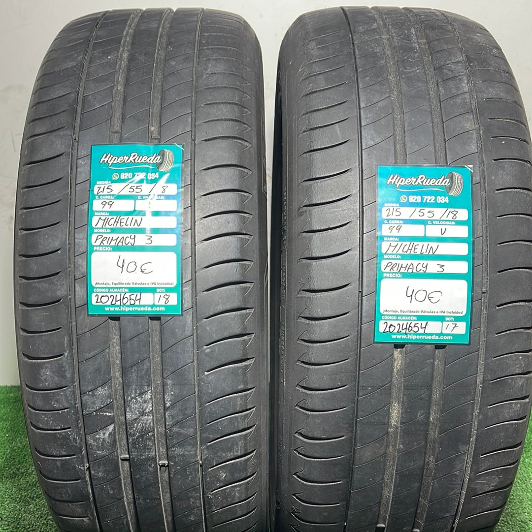 215 55 18 99V MICHELIN PRIMACY 3