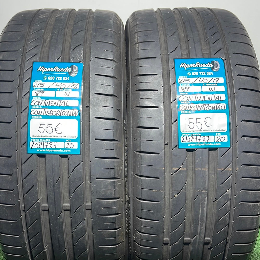 215 40 18 89W CONTINENTAL CONTISPORTCONTACT 5