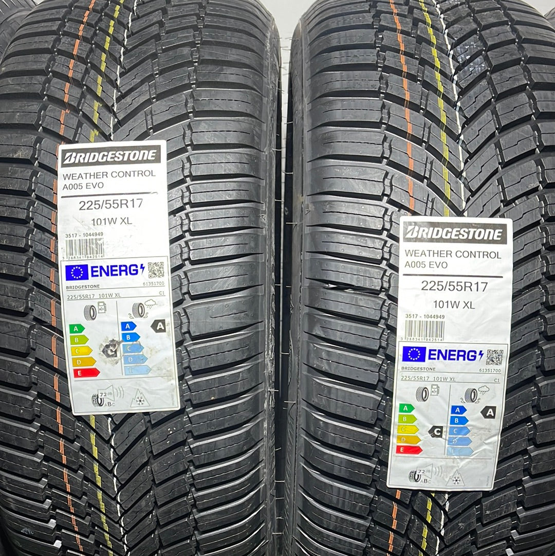 225 55 17 101W XL BRIDGESTONE WEATHER CONTROL A005 EVO  /PRECIO UNIDAD, ENVÍO GRATIS.