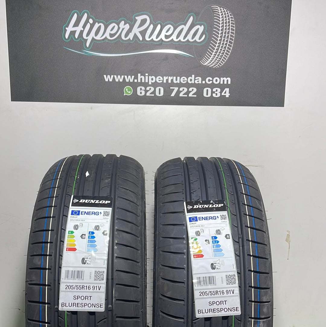 205 55 16 91V DUNLOP SPORT BLUERESPONSE/ PRECIO UNIDAD, ENVÍO GRATIS.