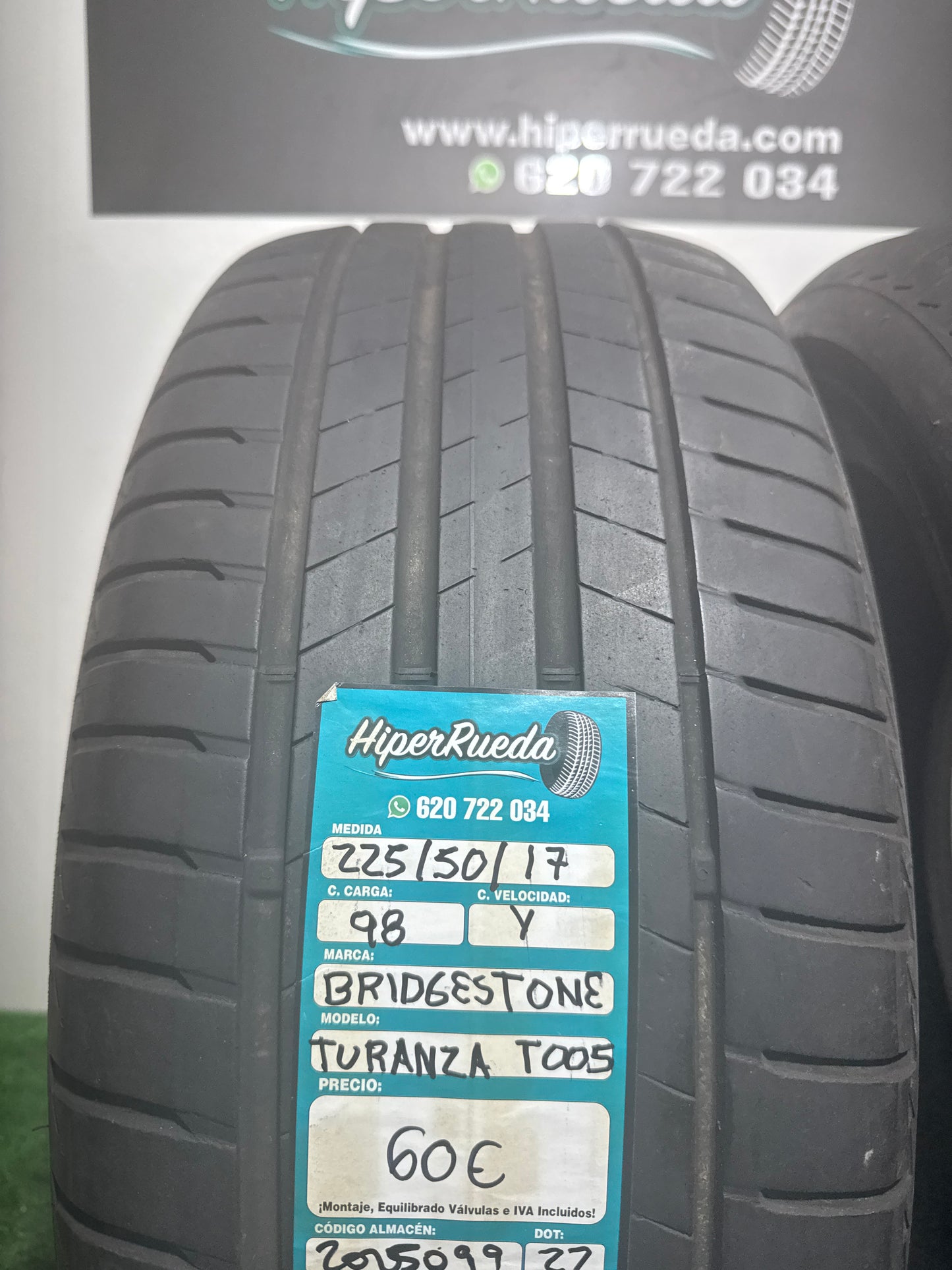 225 50 17 98Y BRIDGESTONE TURANZA T005