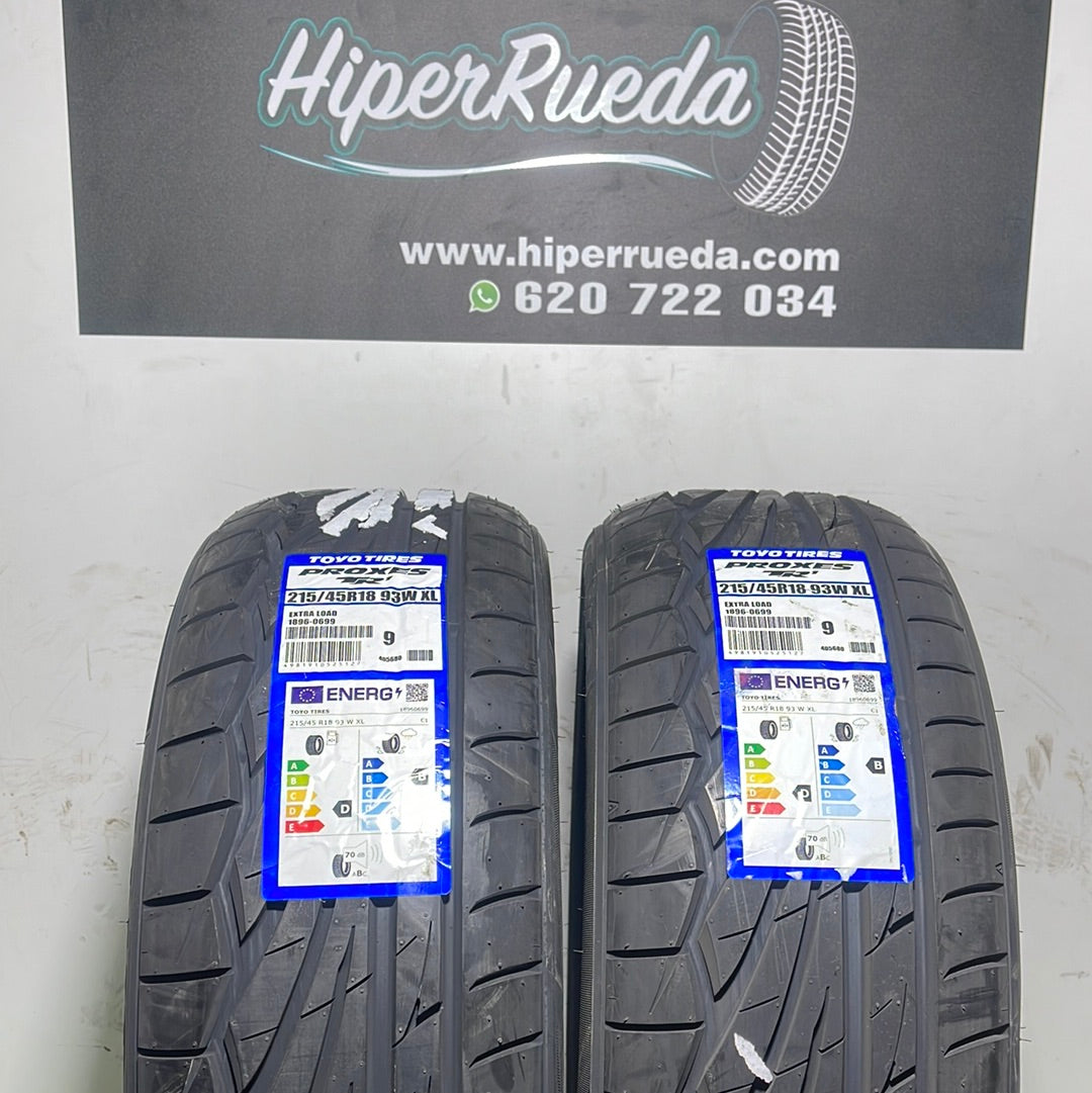 215 45 18 93W XL TOYOTIRES PROXES TR1  /PRECIO UNIDAD, ENVÍO GRATIS.