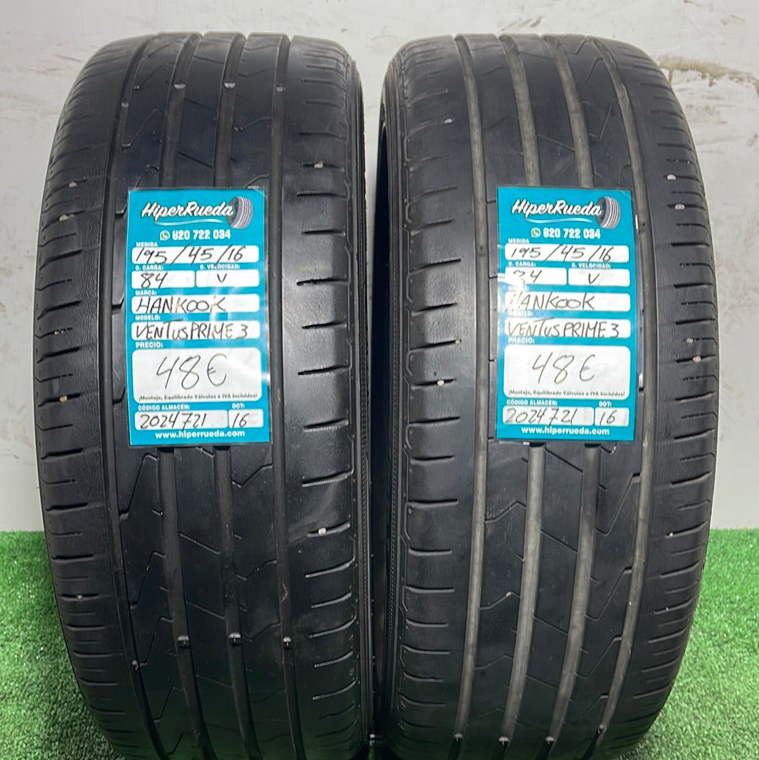 195 45 16 84V HANKOOK VENTUS PRIME 3