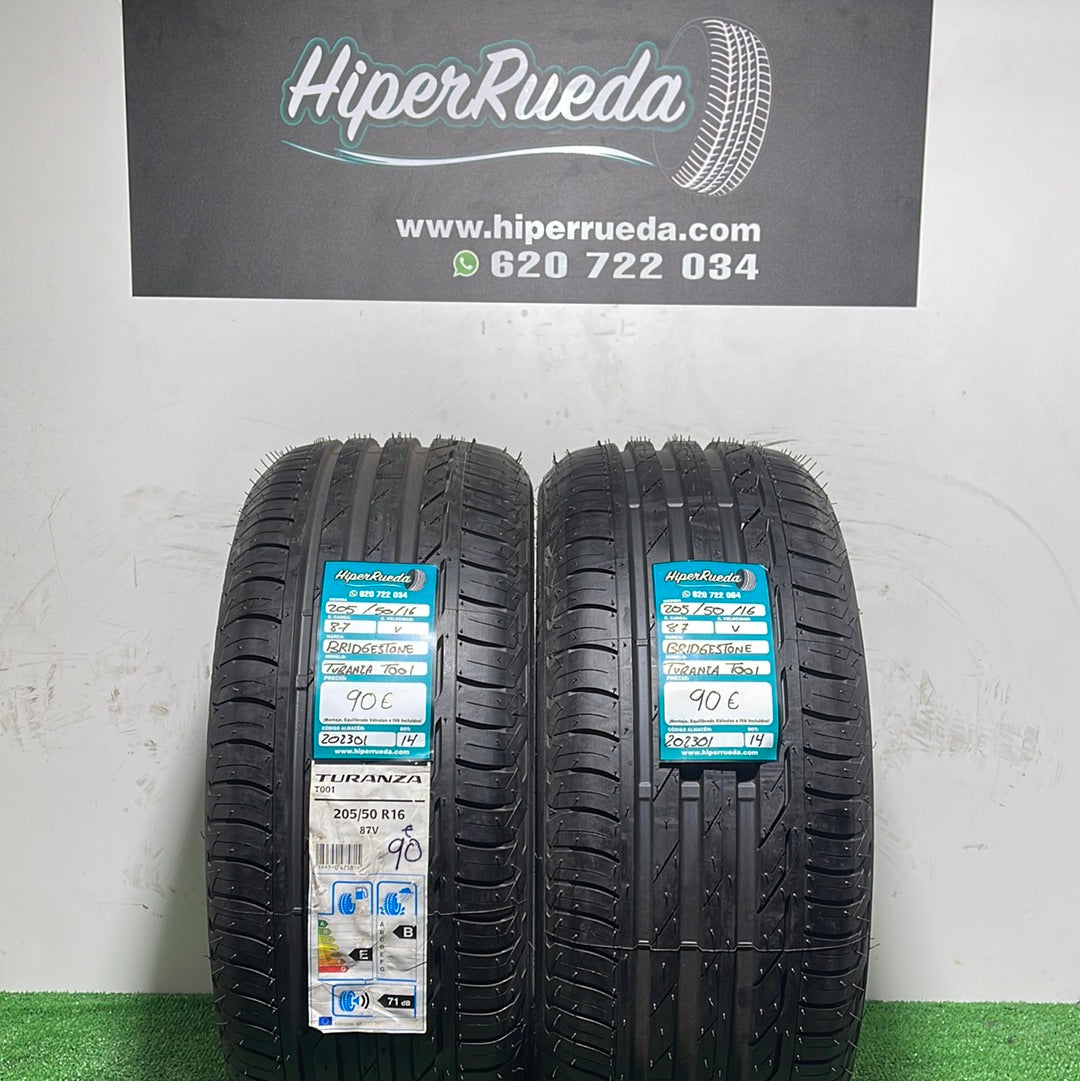 205 50 16 87V BRIDGESTONE TURANZA T001