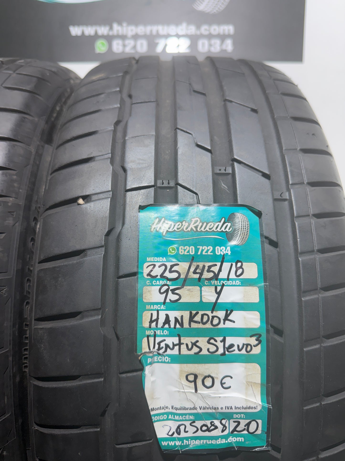 225 45 18 95YHANKOOK VENTUS S1 EVO 3