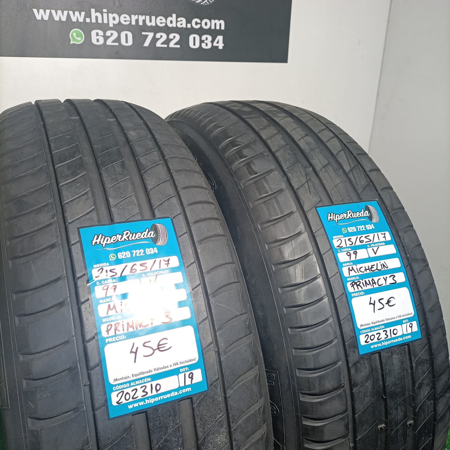 215 65 17 99V MICHELIN PRIMACY 3