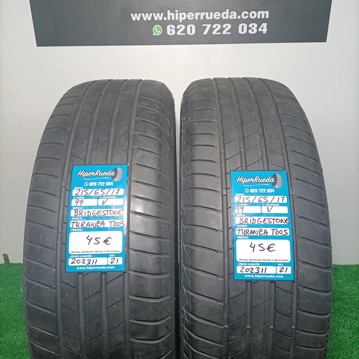 215 65 17 99V BRIDGESTONE TURANZA T005