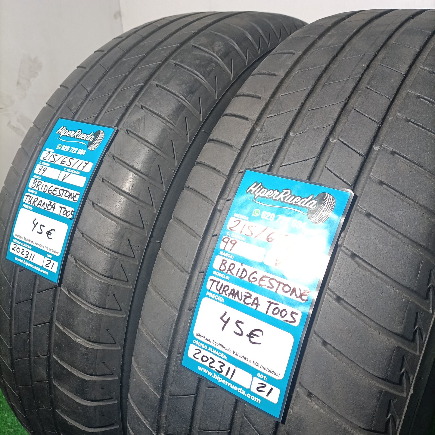 215 65 17 99V BRIDGESTONE TURANZA T005