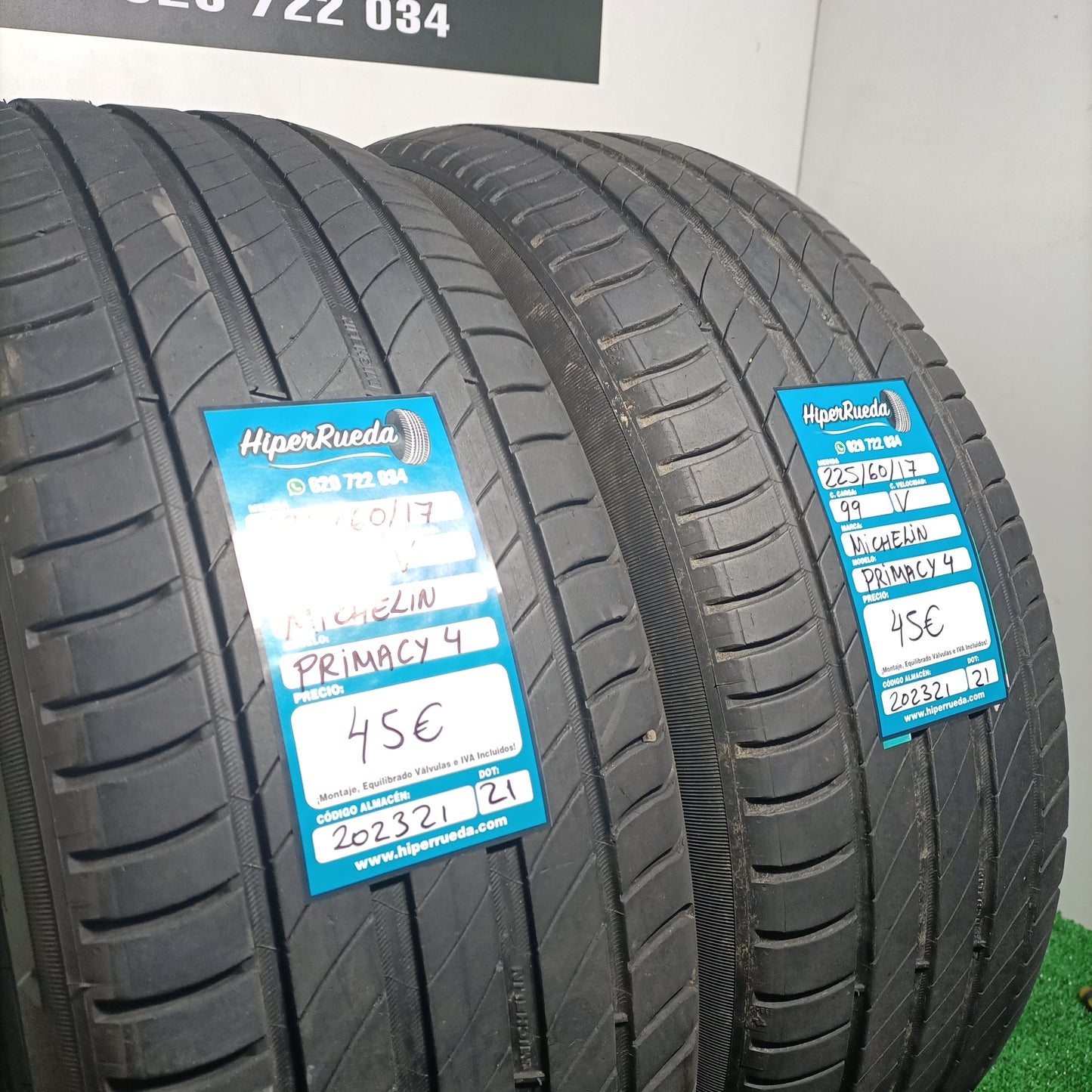 225 60 17 99V MICHELIN PRIMACY 4