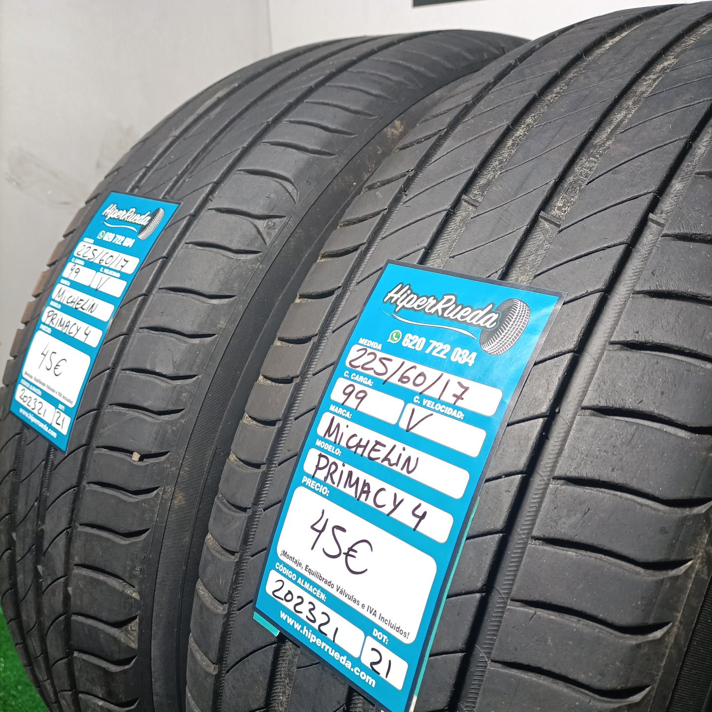 225 60 17 99V MICHELIN PRIMACY 4