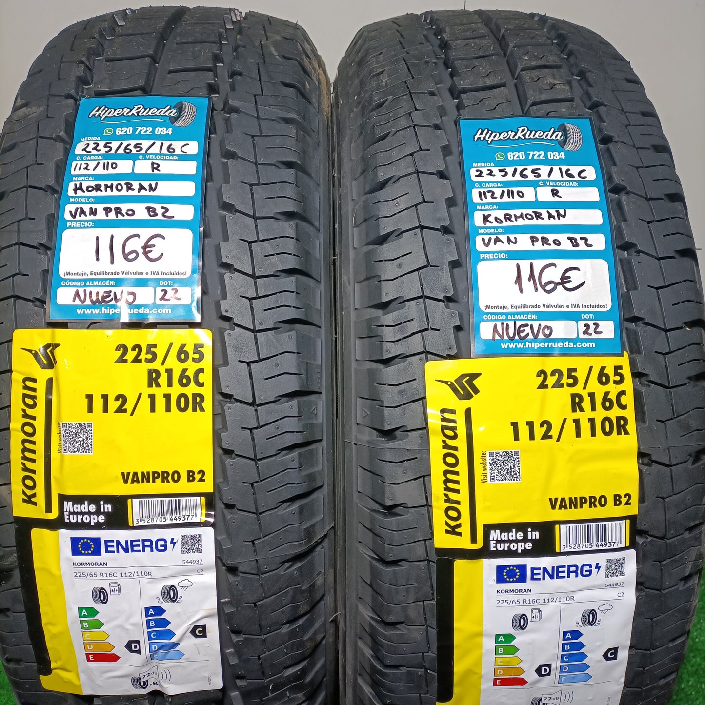 225 65 16 C 112/110R KORMORAN VANPRO B2  /PRECIO UNIDAD, ENVÍO GRATIS.